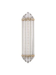 Albion 14-Light Bath Sconce in Aged Brass.